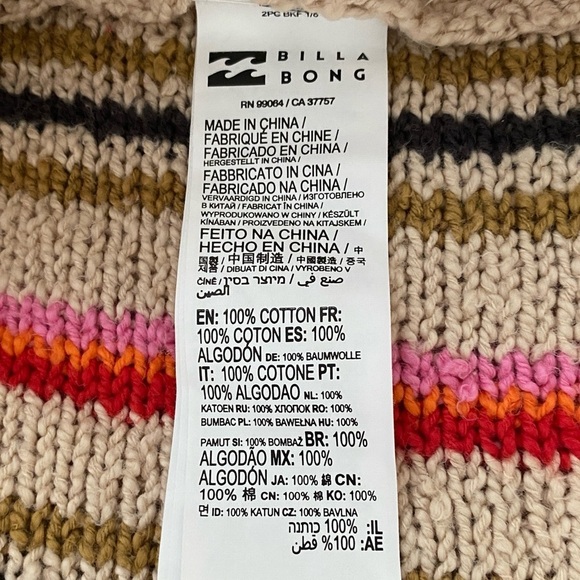 BILLABONG Striped Sweater Women L Large - Picture 4 of 4